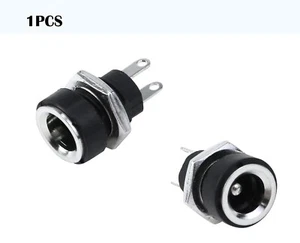Conector de enchufe de montaje en panel hembra de alimentación de CC de 2 pines de 5,5 mm x 2,1 mm 1 pieza - Imagen 1 de 5