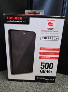 Toshiba External Hard Drive v63700-A HDTB105XK3AA 500 GB micro USB 3.0 NEW!! - Photo 1/8