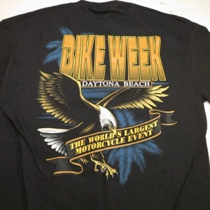VINTAGE 90's CAL CRU 1998 BIKE WEEK DAYTONA BEACH MOTORCYCLE BIKER T SHIRT Sz M - Picture 1 of 5