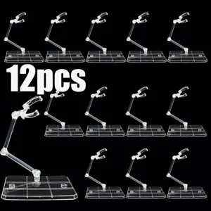 12pz HG144 Regolabile Action Figure Espositore Base Bambola Modello Supporto Stand - Foto 1 di 11