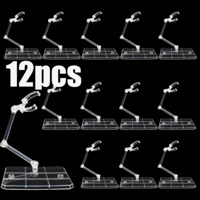12Pc HG144 Adjustable Action Figure Display Holder Base Doll Model Support Stand - Image 1 of 4