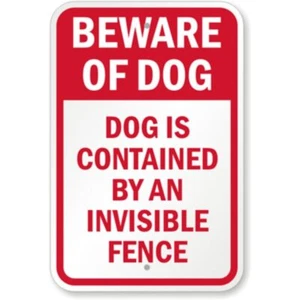 Beware Of Dog Aluminum Weatherproof 8" x 12" Sign - Picture 1 of 1