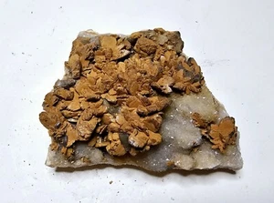Cristales de limonita después de marcasita en cuarzo druzy brillante de Missouri - Imagen 1 de 7