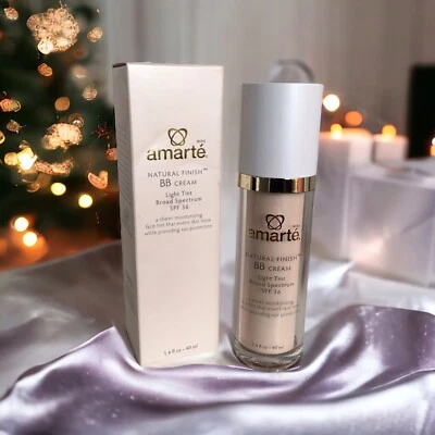 Amarte Natural Finish BB Cream (Light) Tinted Foundation Face Moisturizer SPF 36 - Image 1 of 4
