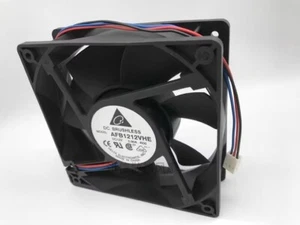 Delta AFB1212VHE 12038 DC12V 0.90A 12CM 3-Pin High Airflow Dual Ball Cooling Fan - Picture 1 of 3