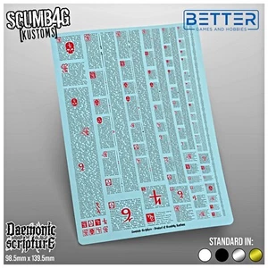 Daemonic Scriptures - Waterslide Decals Transfers, Suitable for Warhammer 40k - Picture 1 of 5