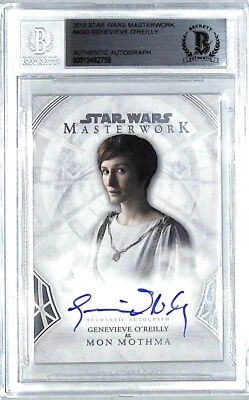 2018 Star Wars Masterwork GENEVIEVE O'REILLY "Mon Mothma" Signed Card BAS Slab - Image 1 of 3
