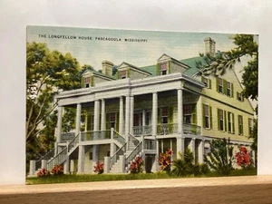 Longfellow House: Pascagoula, MS - Vintage Postcard - Picture 1 of 3