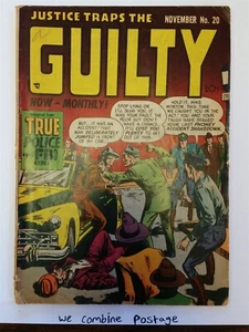 JUSTICE TRAPS THE GUILTY #20 NOVEMBER 1950 PRIZE HEADLINE GOLDEN AGE COMIC - Imagen 1 de 4