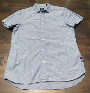 A|X Armani Exchange Camicia Uomo Slim Manica Corta Stampa Ancoraggio Bottoni M - Foto 1 di 5