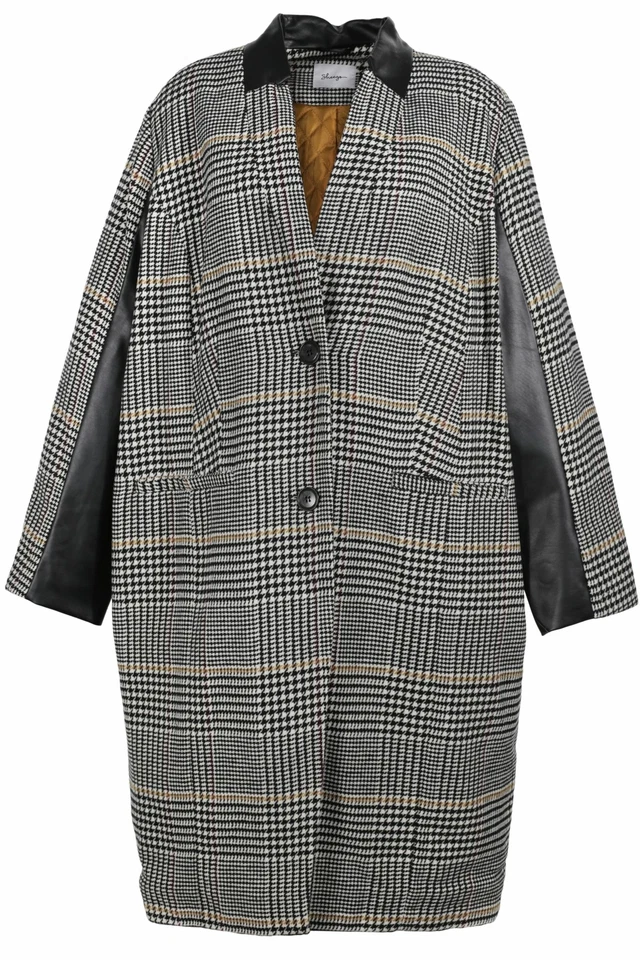 sheego Kurzmantel Mantel Wintermantel Gehrock Jacke Schwarz Damen Plusgröße  - Bild 1 von 1