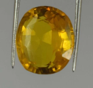 10,20 Ct Padparadscha Zaffiro Arancio Naturale 12 x 10 mm Pietra Preziosa Ovale C3857 - Foto 1 di 9