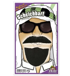 2 tlg. Scheichbart Bart Schwarz Orient  Fasching Karneval Party - Bild 1 von 1