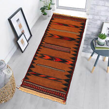 Handmade Afghan Oriental Kilim Traditional Table Sheet Wool Rug 146x66 cm-B21314