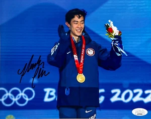 NATHAN CHEN SIGNED AUTOGRAPHED 2022 BEIJING OLYMPICS 8X10 PHOTO #5 GOLD JSA - Picture 1 of 2