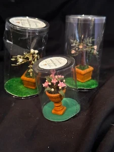 Lot Dept 56 Seasons Bay Flowering 2 Potted Tree I Plant 2 Inches Old Stock Tiny - Picture 1 of 4