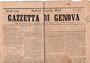 1859 ITALY MODENA STATE-STAMP ON NEWSPAPER SASSONE 5( 10c nero) SIGNED - Picture 1 of 3