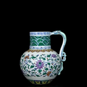 Beautiful Chinese Hand Painting Dou Polychrome Porcelain Flowers Teapot - Picture 1 of 9