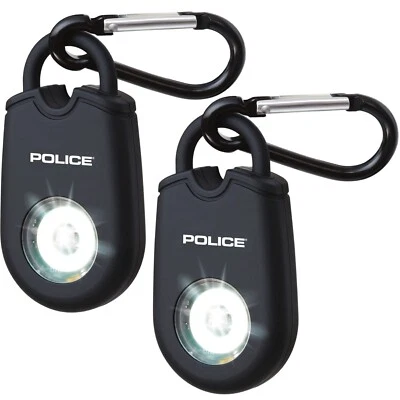 Pack de 2 mosquetones LED de alarma de seguridad personal para mujer Foto 1 de 4