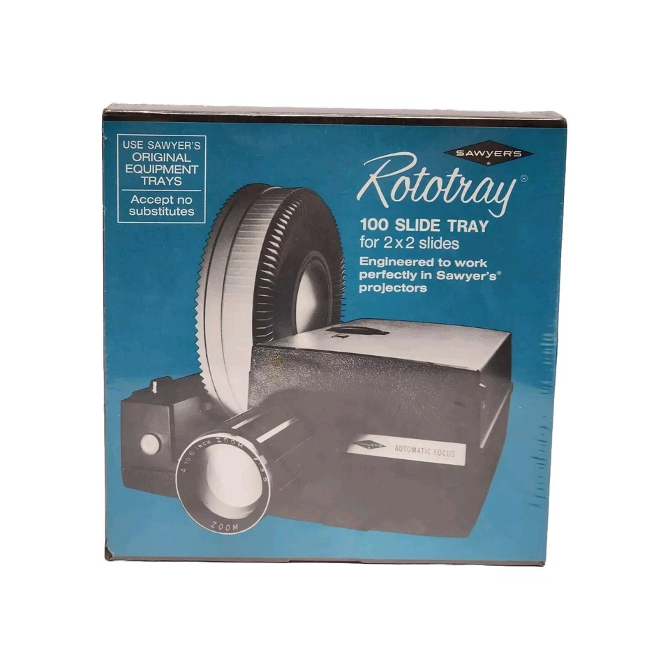 Nuevo de Lote Antiguo Aserraderos Rototray 100 Bandeja Deslizante 2x2 Diapositivas Proyector Sellado de Fábrica  Foto 1 de 4