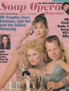 Soap Opera Magazine May 12 1992 KIN SHRINER-SHELL DANIELSON-TRACEY E. BREGMAN-GH - Foto 1 di 2