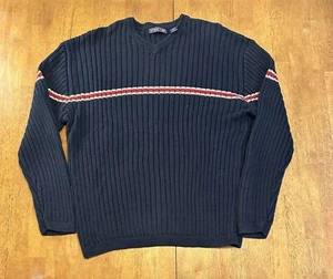 Structure Men’s V Neck Sweater XL Navy Blue Vintage - Picture 1 of 5