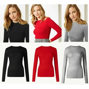 Ladies Ex M&s Women Viscose Round Neck Jumper Sweater Top 12 14 16 18 20 22