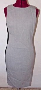 DVF Diane von Furstenberg Womens Dress Size 6 Gray Wool Blend Black Career Work - Picture 1 of 5