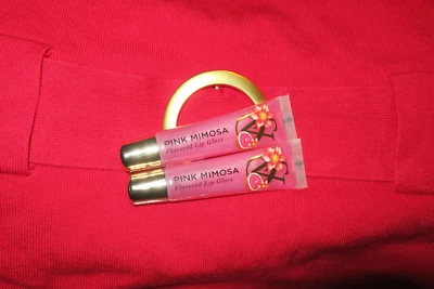 2x LOT ❤️ VICTORIA'S SECRET ❤️ PINK MIMOZA ❤️Long LIP GLOSS SHIMMER SHEER FLAVOR - Image 1 of 3