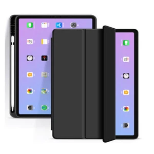 Case for iPad 10.2 7th 8th 9th 10th Gen Pro 11 Air 4 5 Stand Cover Pencil Holder - Picture 1 of 37