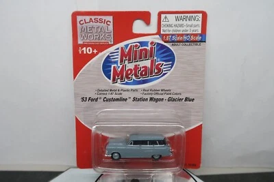 CMW MINI METALES HO 1/87 '53 FORD CUSTOMLINE STATION WAGON AZUL GLACIAR! Foto 1 de 4
