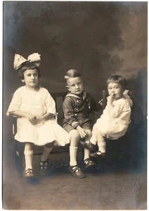 Named Photo from 1921 - Three Kids from Named Family San Diego, Calif. - Picture 1 of 2