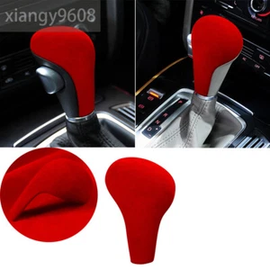 For Audi A4 A5 A6 Q5 Q7 Center Console Gear Shift Knob Panel Trim Suede Wine Red - Bild 1 von 11