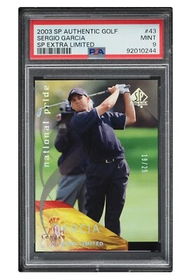 2003 ⛳ SP Authentic Golf,  #43 Sergio Garcia /25 PSA-9 Pop/1, None Higher  - Image 1 of 3