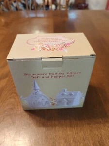 Stoneware Holiday Salt and Pepper Shakers - Picture 1 of 13