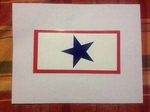 1 Blue Star One in Service Bumper Sticker Military FT Army Air Force Navy USA - Picture 1 of 1