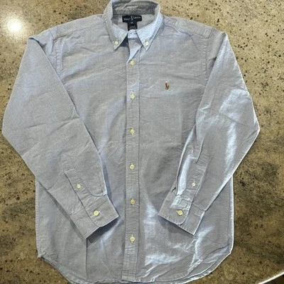 Polo Ralph Lauren Denim Chambray Long Sleeve Shirt Boy’s 14 Pony Logo - Image 1 of 4
