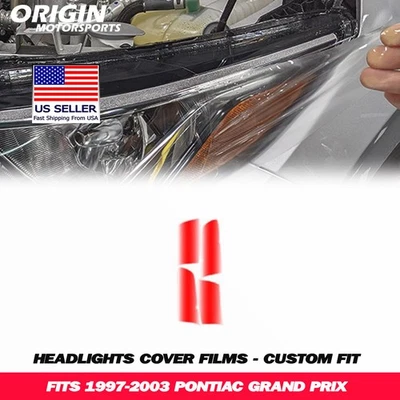 Kit de película de sujetador cubiertas transparentes de faros precortados PPF para GRAND PRIX 1997-2003 Foto 1 de 4