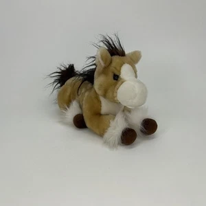 Dan Dee Collectors Choice Plush Stuffed Animal Horse Brown Tan Black 12" Sitting - Picture 1 of 9