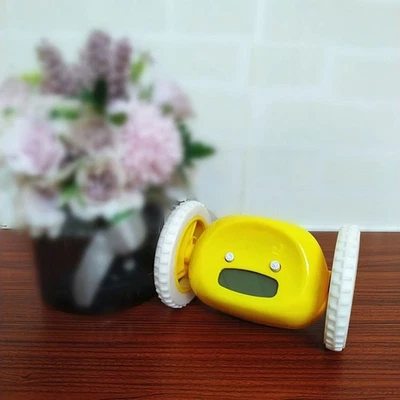 Silent Running Wheel Clock Unique Lazy Alarm Clock  Snooze - Image 1 of 4