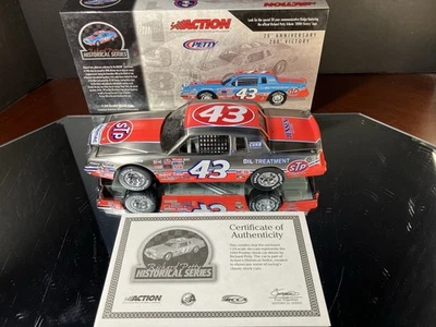 Richard Petty 43 STP 200th Win Brushed Metal Autographed 1984 Pontiac Grand Prix - Image 1 of 4
