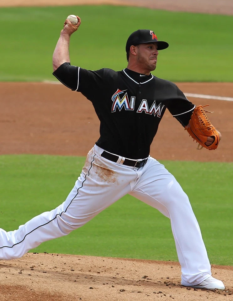 Jose Fernandez Glossy Photograph - Miami Marlins  - Image 1 of 1