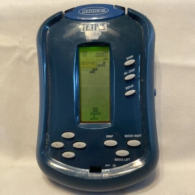 Juego de Fliptop Portátil Radica Tetris De Colección Azul Coleccionable Funcionando Foto 1 de 3