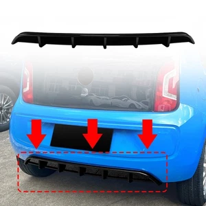 Rear Bumper Diffuser Lip Cover Body Kit For Volkswagen UP 2011-2015 Gloss Black - Picture 1 of 6