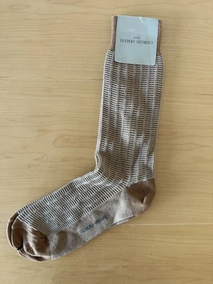 Calcetines de vestir Giorgio Armani marrón algodón grandes 10-13 Foto 1 de 4