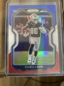 2020 Prizm Ceedee Lamb Red White Blue Prizm Rc Dallas Cowboys - Picture 1 of 1