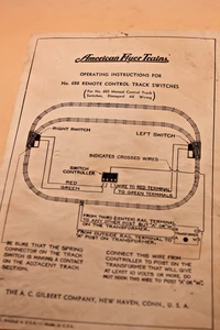 AMERICAN FLYER PREWAR O GAUGE RARE ORIGINAL BETRIEBSANLEITUNG FÜR WEICHEN - Bild 1 von 4