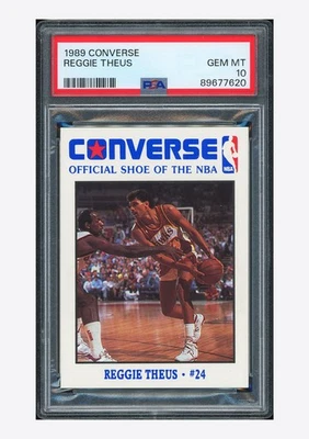 1989-90 Converse Reggie Theus Official Shoe Of The Nba Hawks Psa 10 - Image 1 of 2