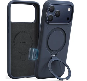 TORRAS Q3 Silicone 360 Spin for iPhone 17 Pro Case with Stand - Deep Blue - Picture 1 of 7