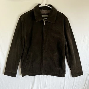 Banana Republic Vintage Brown Suede Leather Jacket Sz S 43" Chest - Picture 1 of 11